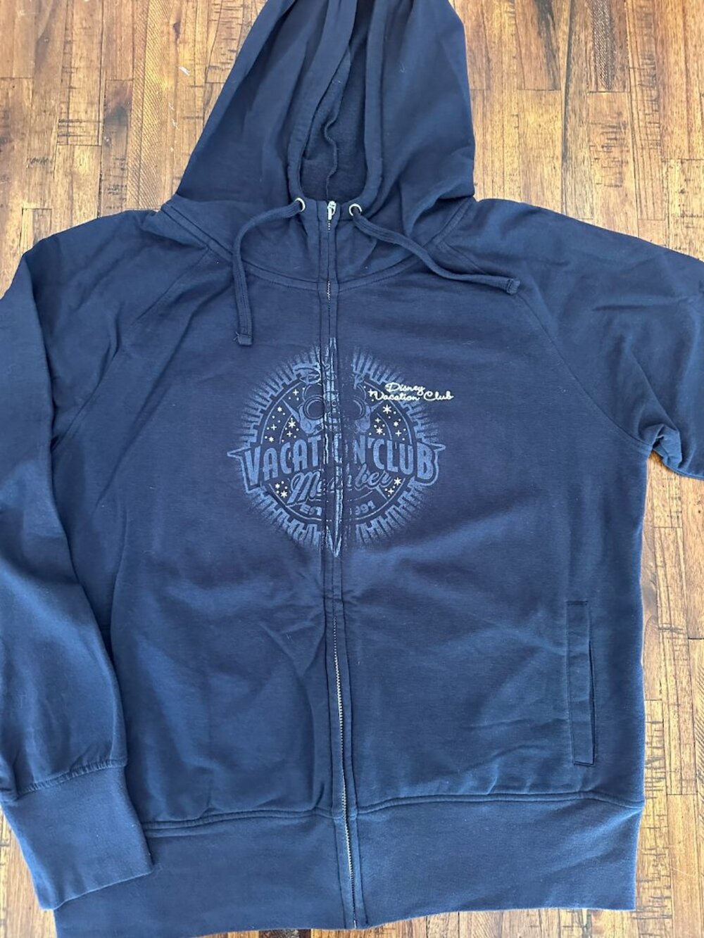 Disney Vacation Club Member DVC Zip Up Hoodie Navy XL Disney Parks